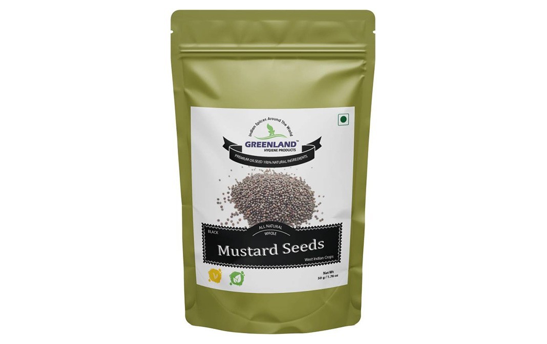 Greenland Black Whole Mustard Seeds    Pack  50 grams
